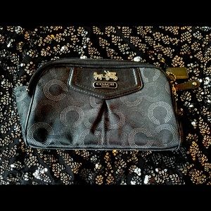 Coach signature cosmetic bag